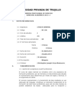 Silabo Logica General - Derecho (Semestre 2013-I)