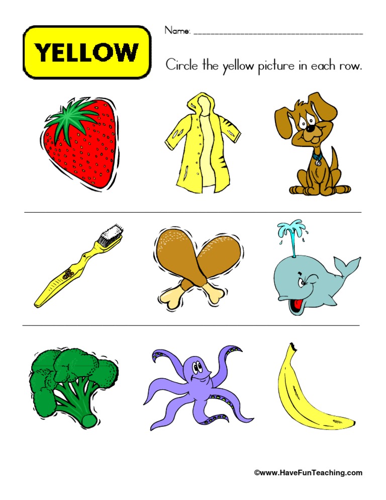 Circle Yellow Worksheet | PDF