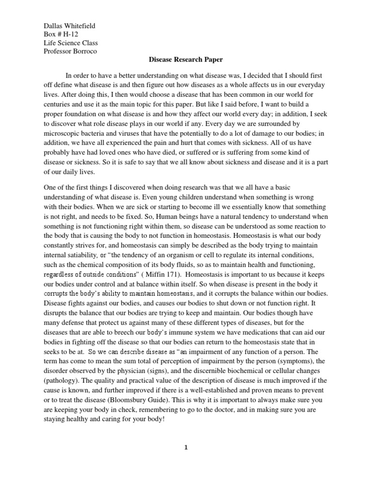 Interesting diseases to write a report on picture