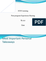 XYXY Training Post Program Experience Sharing by Xyz Date