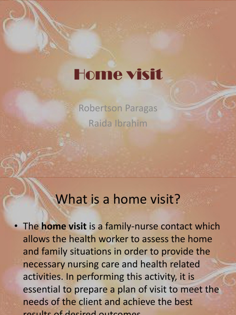 Home Visit PDF Nursing Patient