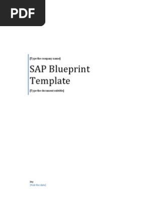 SAP Blueprint Template