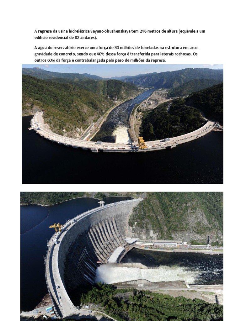 Estrutura da Represa Sayano-Shushenskaya | PDF | Ciências e Matemática, image size:768x1024