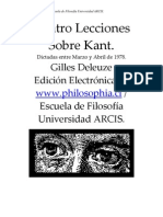 Deleuze, Guilles - Cuatro Lecciones Sobre Kant