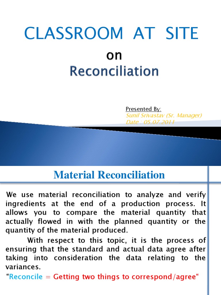 Material Reconciliation 2011 Construction Aggregate Concrete