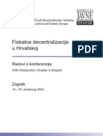 Fiskalna Decentralizacija U Hrvatskoj