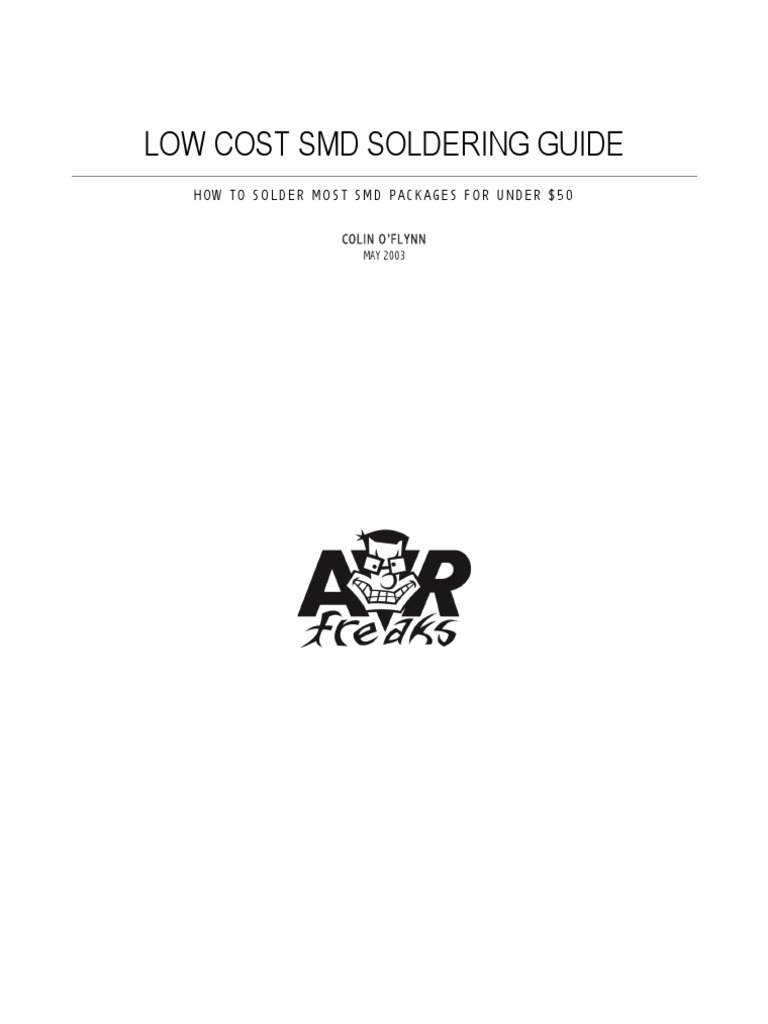 Low Cost SMD Soldering Guide PDF