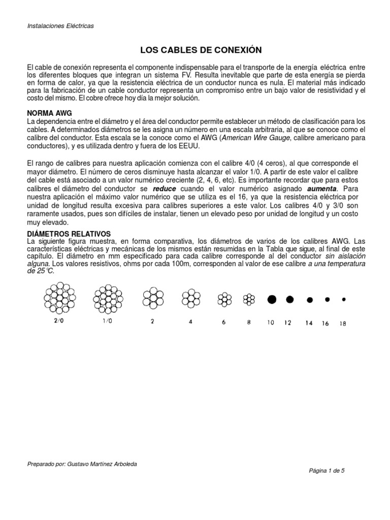 Calibración de Conductores Eléctricos | PDF | Resistencia Eléctrica y ...