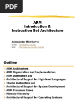 ARM Introduction & Instruction Set Architecture: Aleksandar Milenkovic