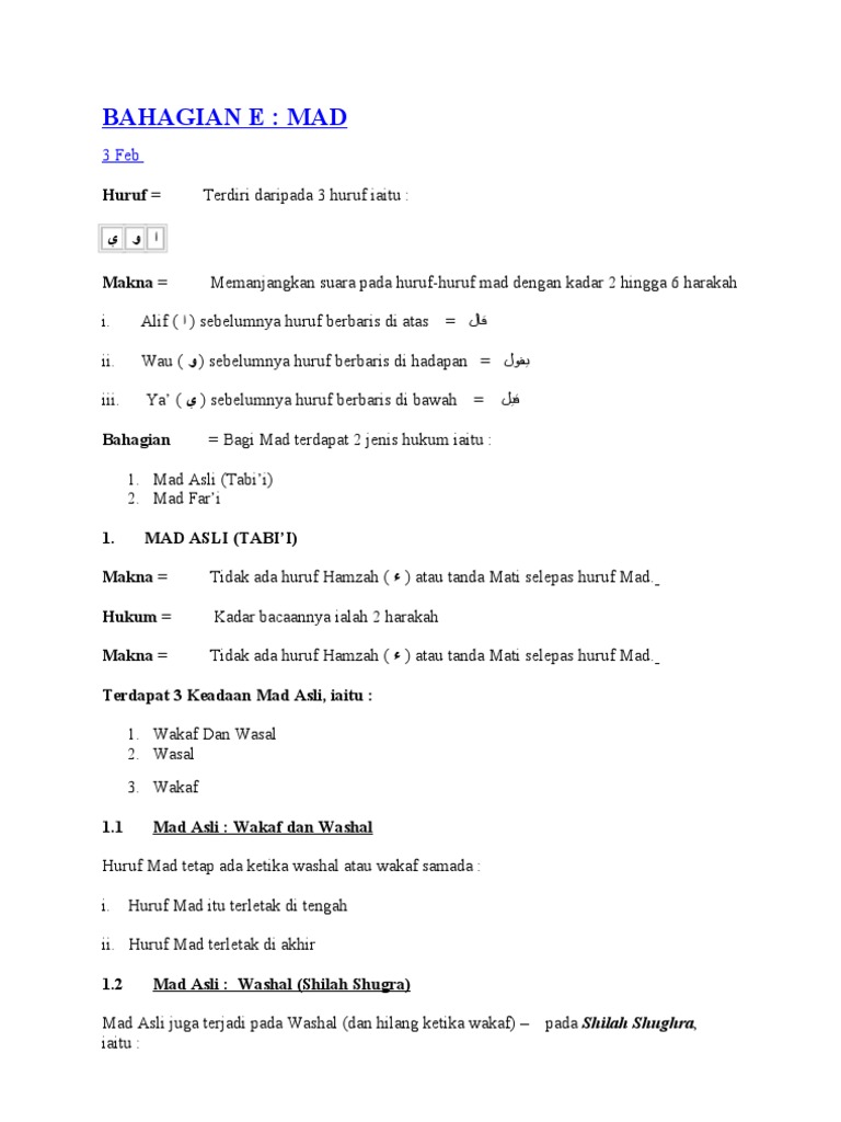 Bagi Yang Ingin Mengenali Hukum Mad Asli Pdf