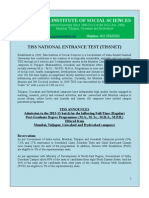 Tata Institute of Social Sciences: Tiss National Entrance Test (Tissnet)