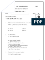 SJK Tamil Mukundan 035/1 March Monthly Test 2013 Mathematics - Paper 1 Name: - Year: 4