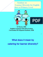 Seminar On Catering For Learner Diversity For English Teachers at Primary Level