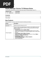 Replay Manager Version 7.0 Release Notes