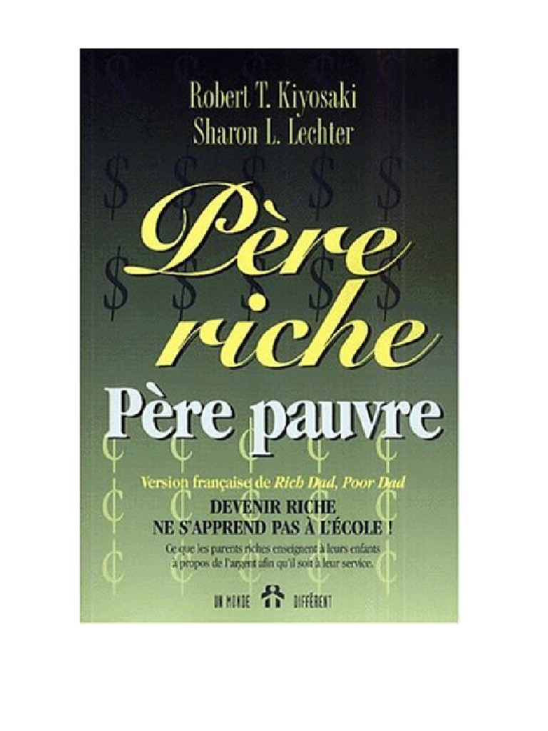 Père Riche Père Pauvre Pdf Téléchargement Gratuit