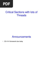 Critical Sections With Lots of Threads