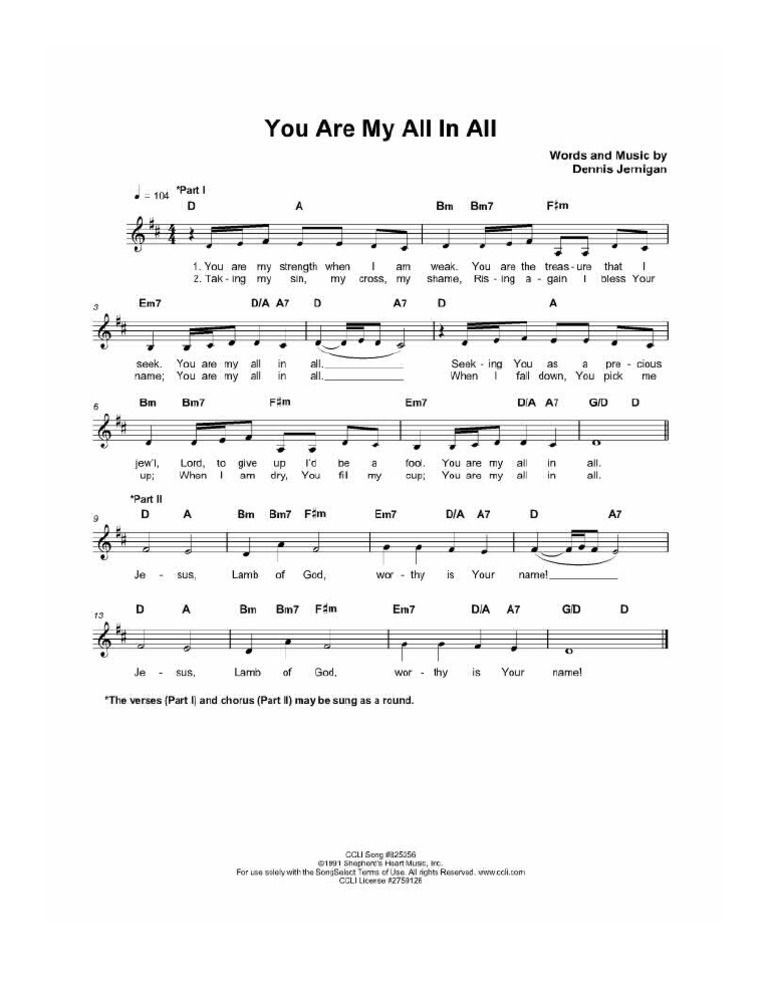 You Are My All in All