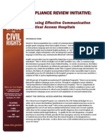 Compliance Review Initiative:: Advancing Effective Communication in Critical Access Hospitals