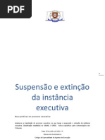 SUSPENSÃO E EXTINÇÃO DA INSTÂNCIA NA AÇÃO EXECUTIVA