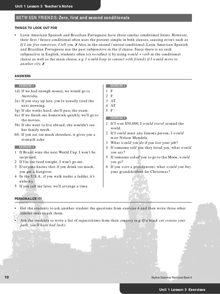 First and Second Conditional | PDF | Language Arts & Discipline