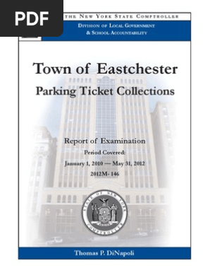 Eastchester Audit, parking ticket collections