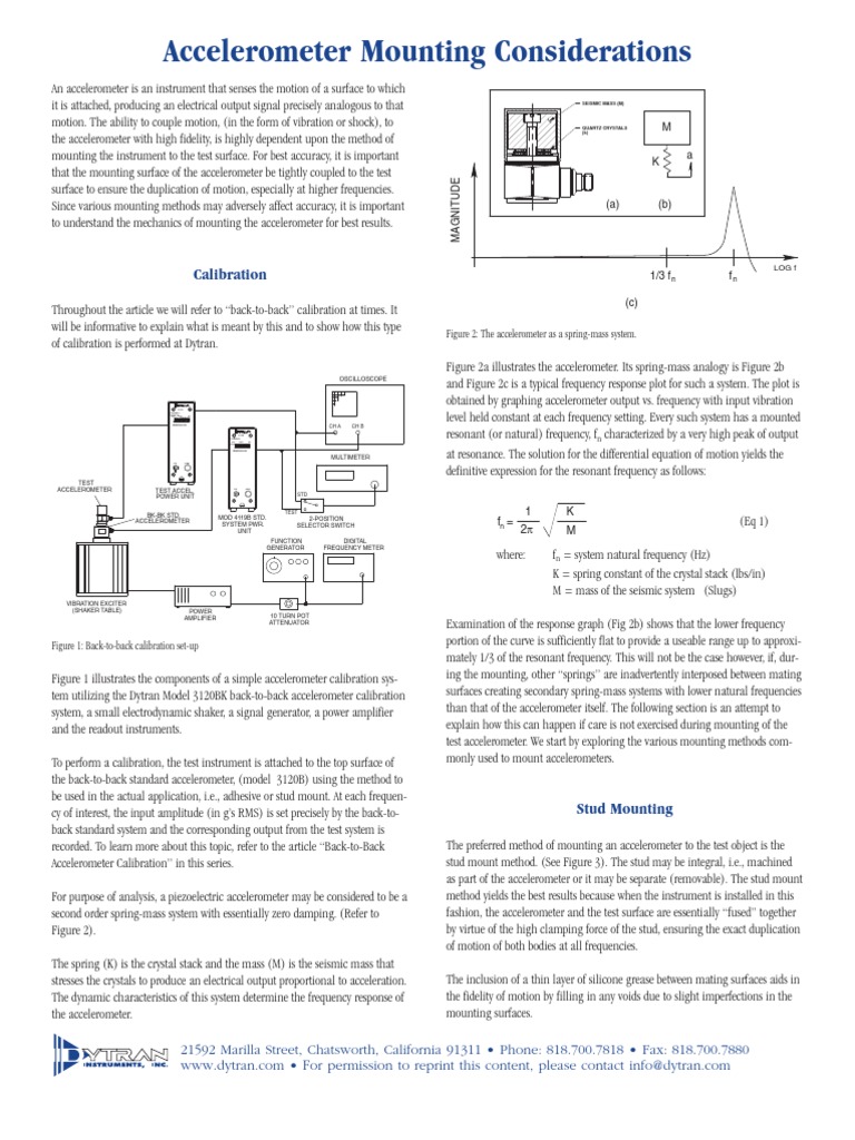 Accelerometers Monting Considerations PDF Adhesive Accelerometer