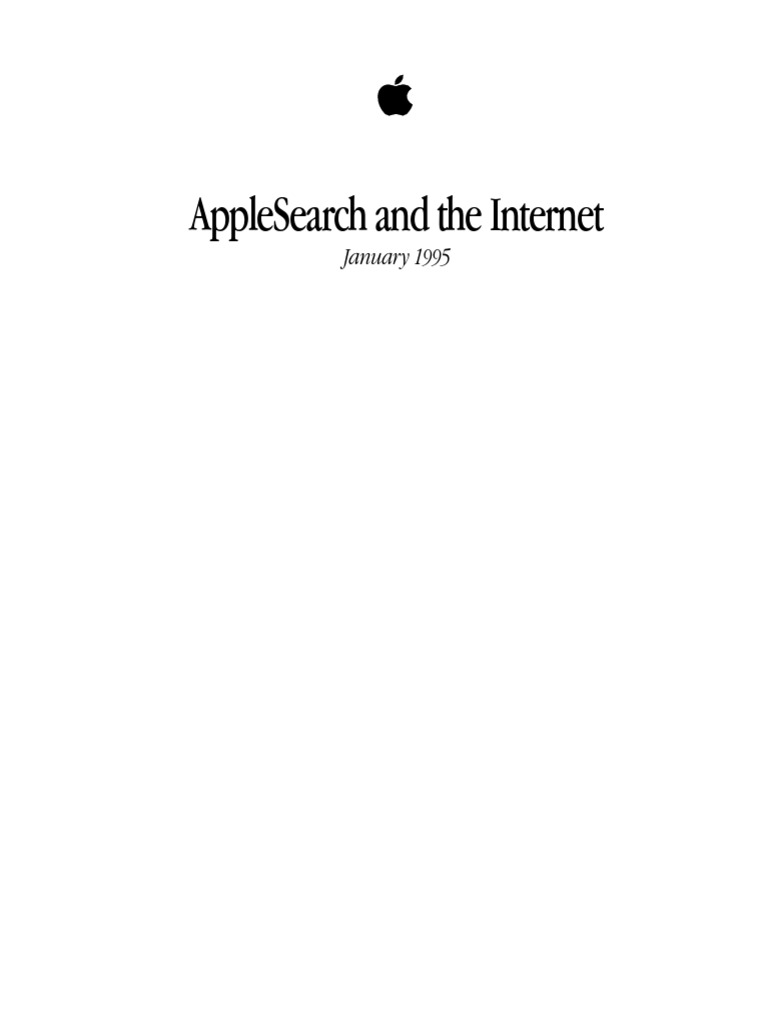 AppleSearch and The Internet | PDF | World Wide Web | Internet & Web