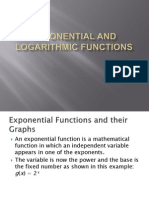 Exponential and Logarithmic Functions