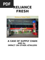 Download Market Research on RELIANCE FRESH and Impact on Other Retailers by Kartik SN13979810 doc pdf