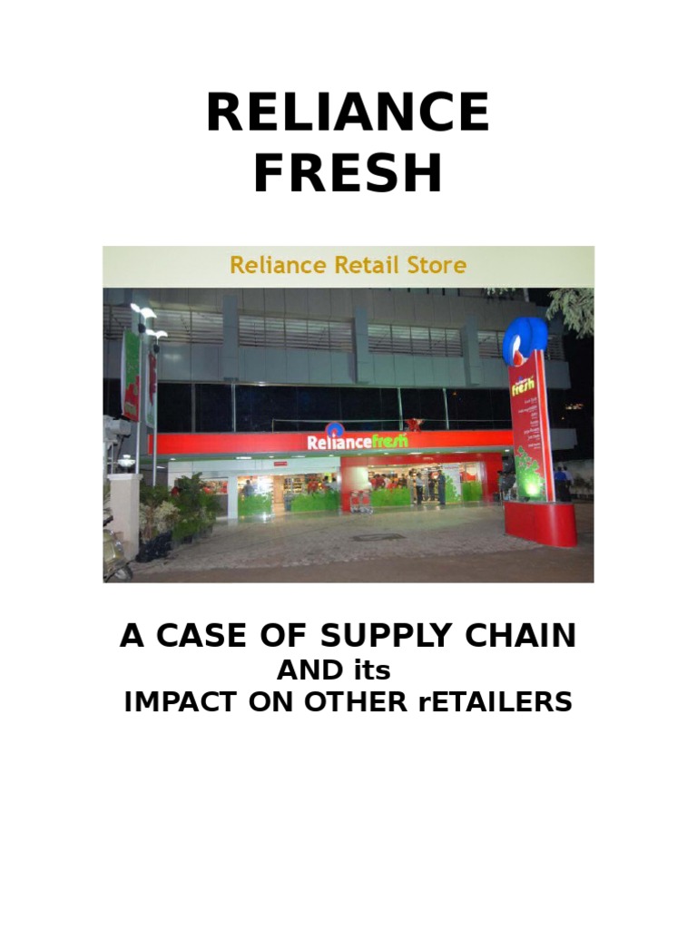Reliance Fresh: Supply Chain Impact Analysis | PDF | Retail | Textiles