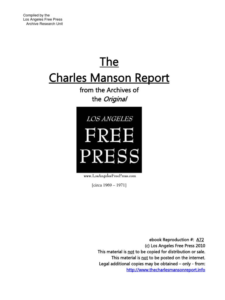 Manson Freep PDF Charles Manson Susan Atkins