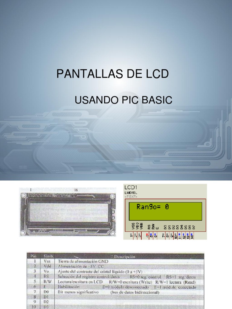 LCD Control with PIC Basic Guide | PDF