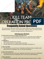 Frequently Asked Questions: Selecting Your Kill Team