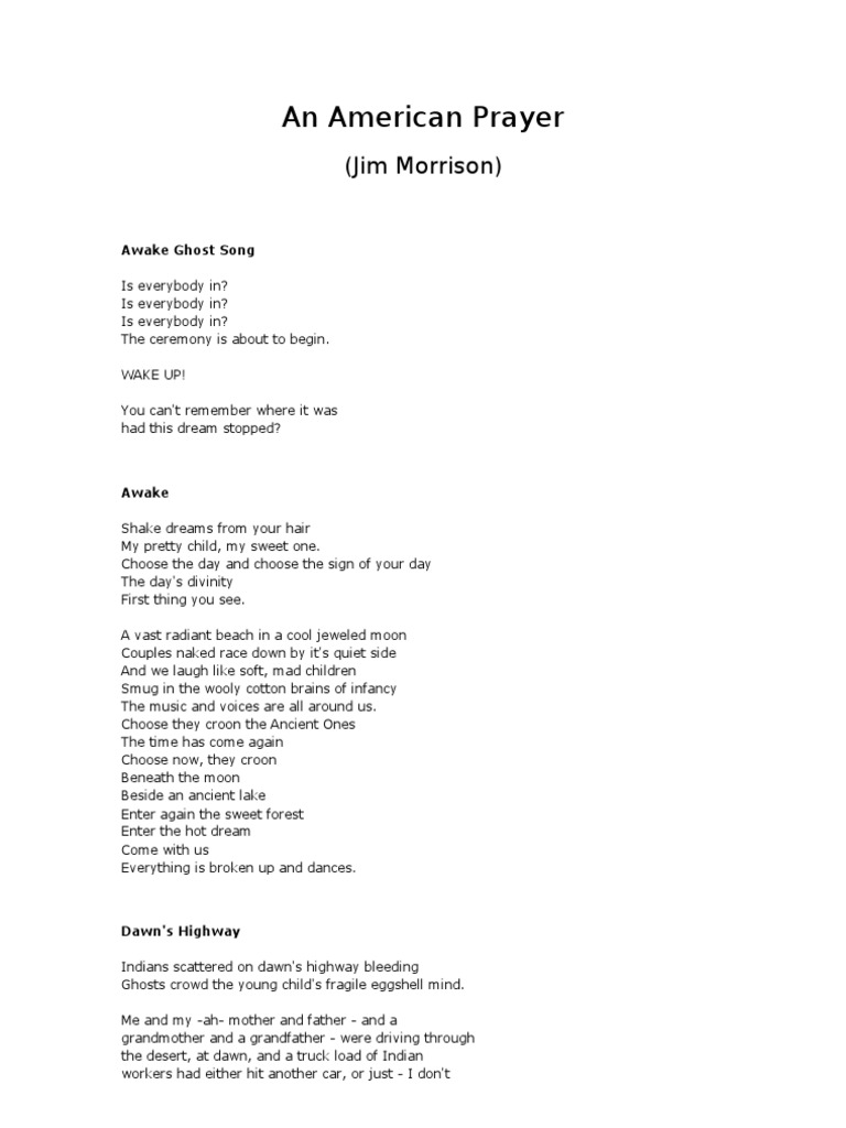 An American Prayer Pdf Religion And Belief