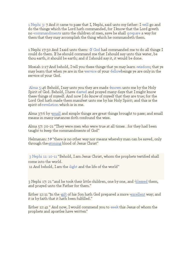 Key Teachings from the Book of Mormon | PDF | Religion & Spirituality