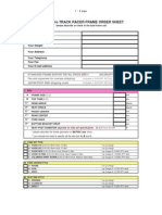 Bomber Pro Track Frame Order Sheet