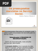 Os pressupostos marxistas no Serviço Social