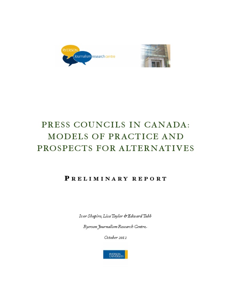 Press Councils Report Final | PDF | Journalism | News