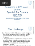 Spanish CPD course for primary teaching