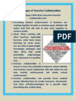 Advantages of Teacher Collaboration