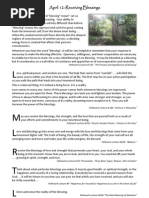 April 12- Receiving Blessings - Readings