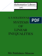 Solodovnikov Systems of Linear Inequalities