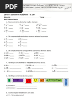 Exercícios sobre Números Irracionais 9º Ano | PDF | Números | Número real