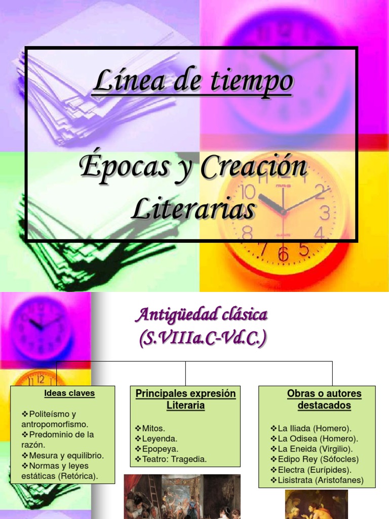 Lnea de Tiempo Literatura | PDF | Tragedia | Realismo literario