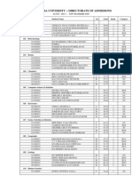 AUCET 2013 TOP 5 Rankers List