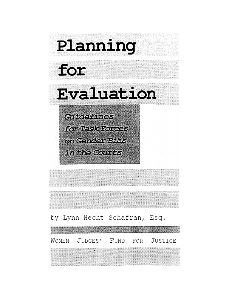 Gender Bias Task Force Evaluation Guidelines | PDF | American Bar ...