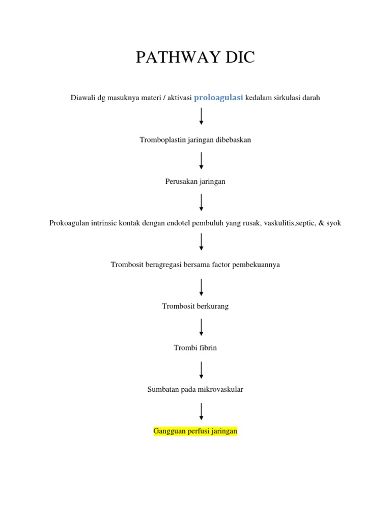 Pathway DIC dan Patofisiologinya | PDF