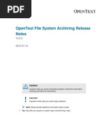 OpenText File System Archiving 10.2.0 Release Notes