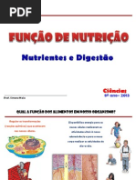 NURIENTES E DIGESTÃO 8ª ANO 2013