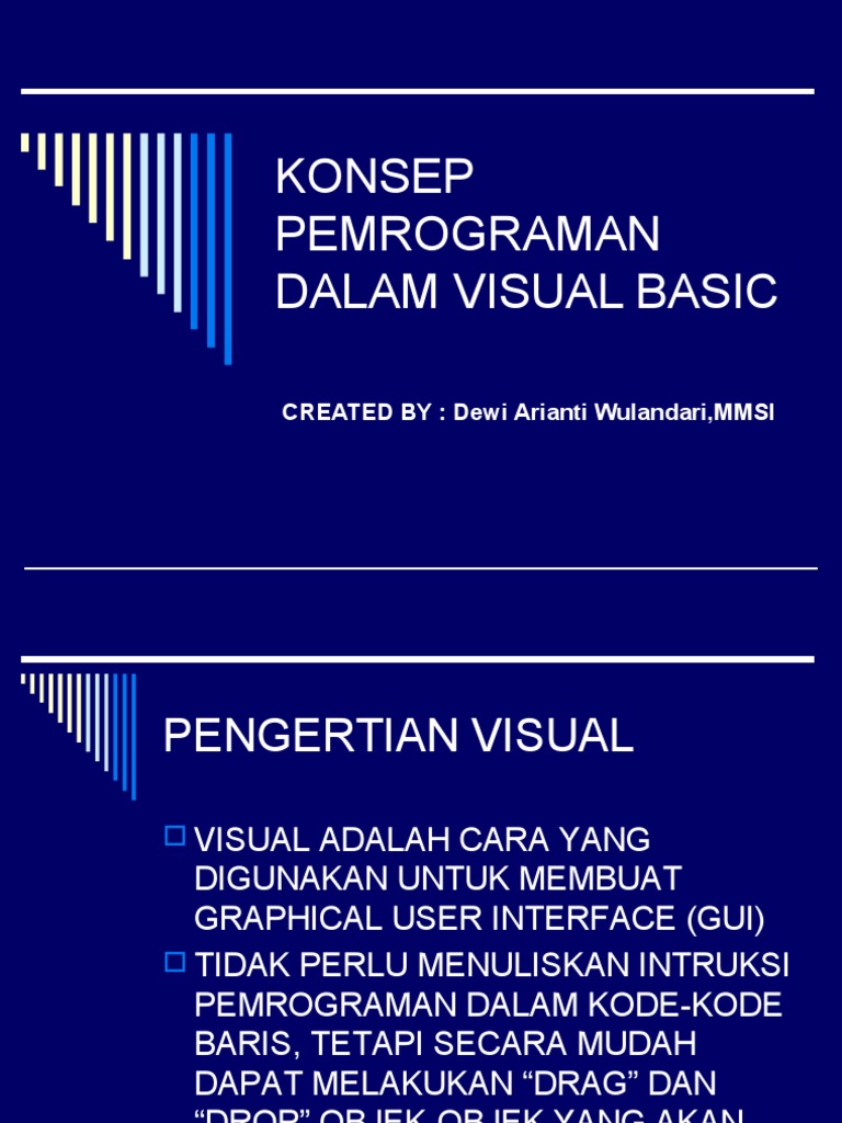 Konsep Pemrograman Dalam Visual Basic | PDF | Perangkat Lunak Sistem ...